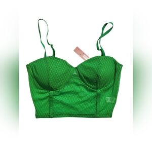 NWT Green Mesh Bralette Top